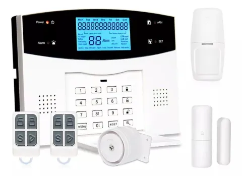 KIT ALARMA GSM/WIFI/PSTN CON SENSORES Y SIRENA