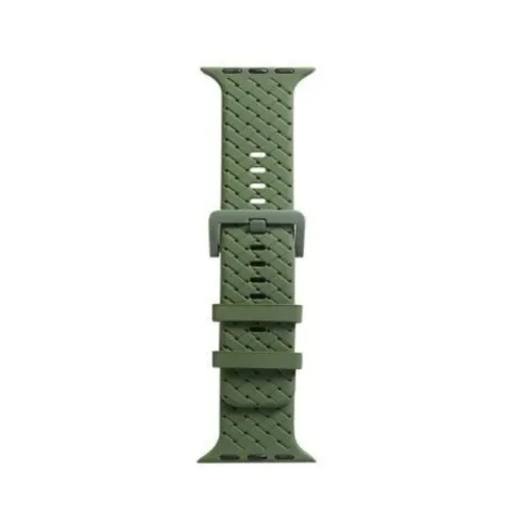 MALLA RELOJ MODS-767 SILICONA TRENZADA 42 - ST - VERDE