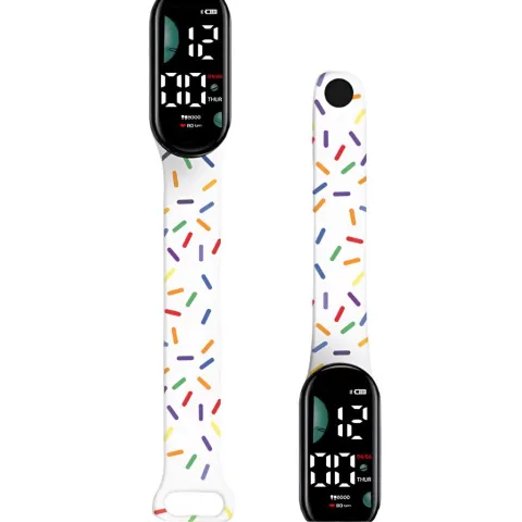 WATCH BAND KIDS CONFETTI MODS-769 - ST - BLANCO
