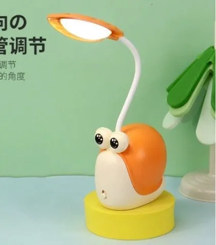 VELADOR INFANTIL CON PORTALAPIZ CARACOL MODV-00AO - VARIOS - NARANJA