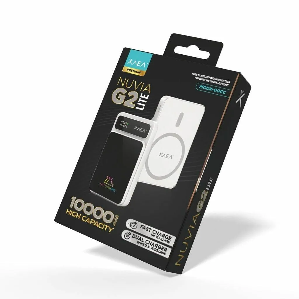 POWER BANK NUVIA G2 LITE KJ-CX10 WIRELESS 10000 MAH MODX-00CC - XAEA - BLANCO