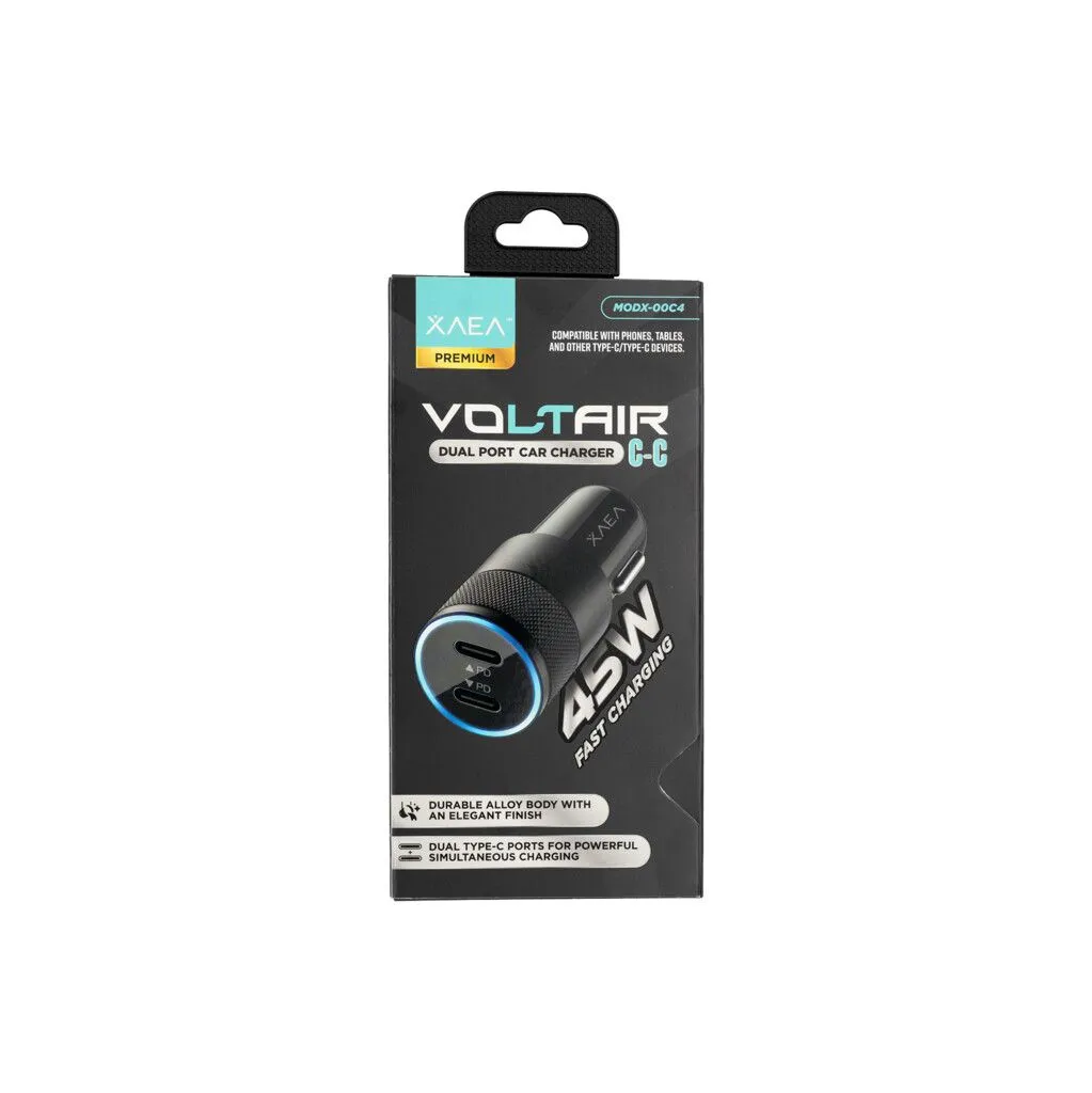 ADAPTADOR CARGADOR 12V VOLTAIR 2 TIPO C MODX-00C4 - XAEA - NEGRO