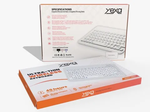 TECLADO BT ULTRAFINO COLORES MODY-00DY - YEXA - BLANCO