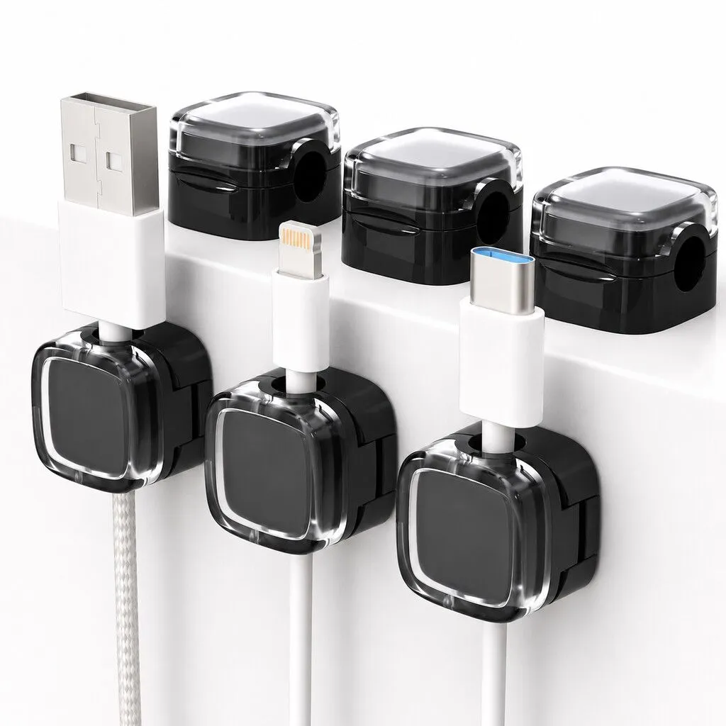 ORGANIZADOR PARA CABLES MAGNETICO PACK X 6 MODV-00DN - VARIOS - NEGRO