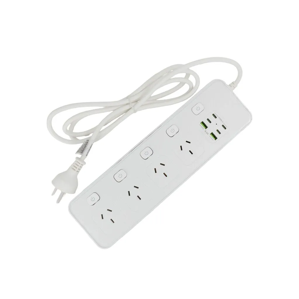 ZAPATILLA MULTIPLE BKL-24 - 4 TOMAS+2 USB+4 USB C PD MODY-00GE - YEXA - BLANCO