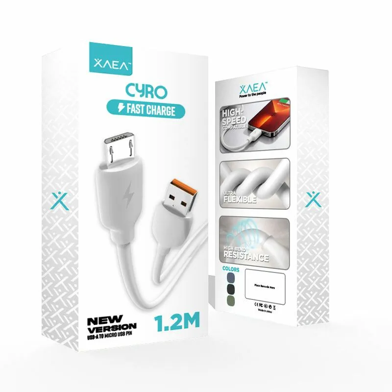 CABLE CYRO TIPO USB-V8 MODX-00J9 - XAEA - BLANCO