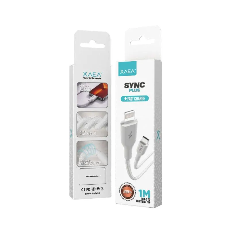 CABLE SYNC C PLUS TIPO C-LIGHTNING MODX-00JF - XAEA - BLANCO