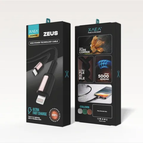 CABLE ZEUS TIPO C-LIGHTNING MODX-00IS - XAEA - PLATEADO