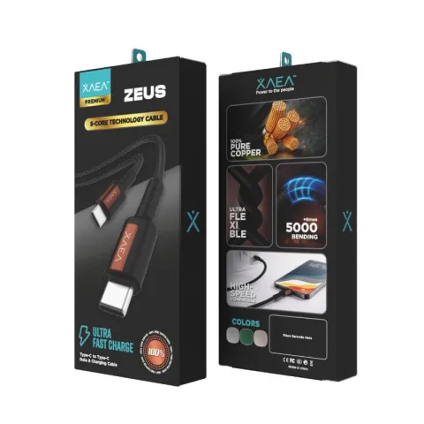 CABLE ZEUS TIPO C-TIPO C MODX-00IR - XAEA - MARRON
