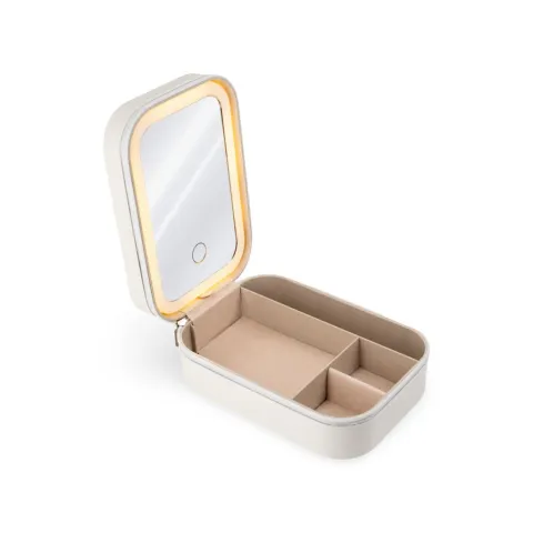 JOYERO PORTA MAQUILLAJE C/LUZ LED MODV-00JT - VARIOS - BLANCO