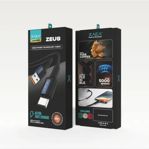 CABLE ZEUS TIPO USB-TIPO C MODX-00ME - XAEA - AZUL METAL
