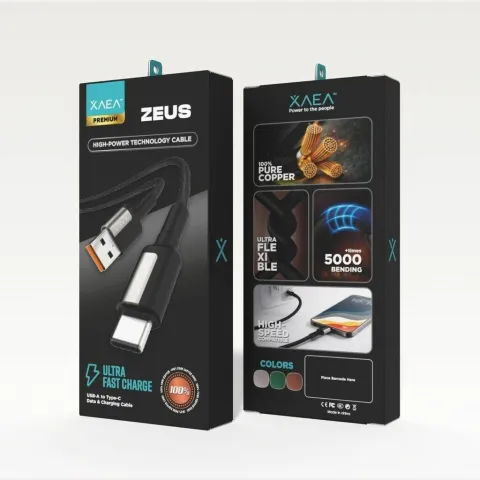 CABLE ZEUS TIPO USB-TIPO C MODX-00ME - XAEA - PLATA
