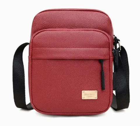 BOLSO  CUADRADO SIMIL CUERO MODV-00LP - VARIOS - ROJO