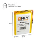 BATERIA DE TABLET 406080  - 3500mAh - 6 x 8 cm