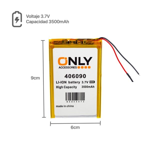 BATERIA DE TABLET 406090  - 3500mAh - 6 x 9 cm