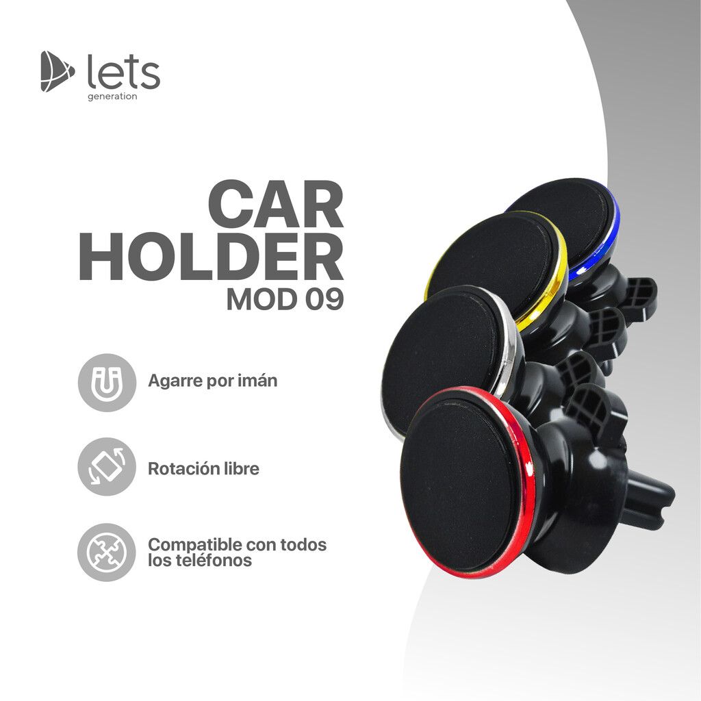 CAR HOLDER MOD 09 - IMAN - DORADO CAR HOLDER MOD 09 - IMAN - DORADO - Imagen 4