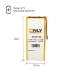 BATERIA DE TABLET 3555140  - 3000mAh - 5.5 x 14 cm