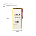 BATERIA DE TABLET 3555140  - 3000mAh - 5.5 x 14 cm