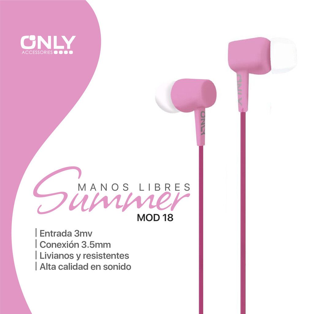 MANOS LIBRES SUMMER MOD18 - ROSA MANOS LIBRES SUMMER MOD18 - ROSA - Imagen 4