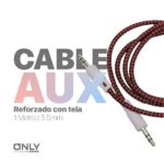 CABLE AUX 3,5 MOD129 - TELADO - ROJO - Imagen 4