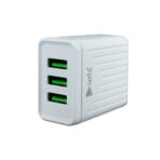 CARGADOR 220V LETS MOD08 - 4,4 A - 3 USB + CABLE V8 - BLANCO - Imagen 2