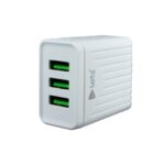 CARGADOR 220V LETS MOD08 - 4,4 A - 3 USB + CABLE V8 - BLANCO - Imagen 2