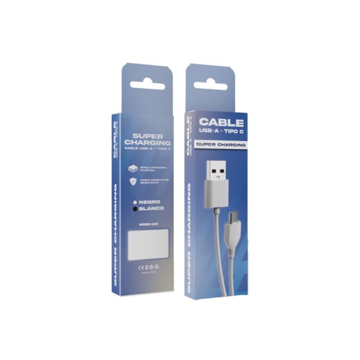 CABLE USB TIPO C MODS-142 - STOCK - BLANCO