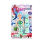 MUÑECA MINI SIRENA 1810B - ZUMO - CELESTE