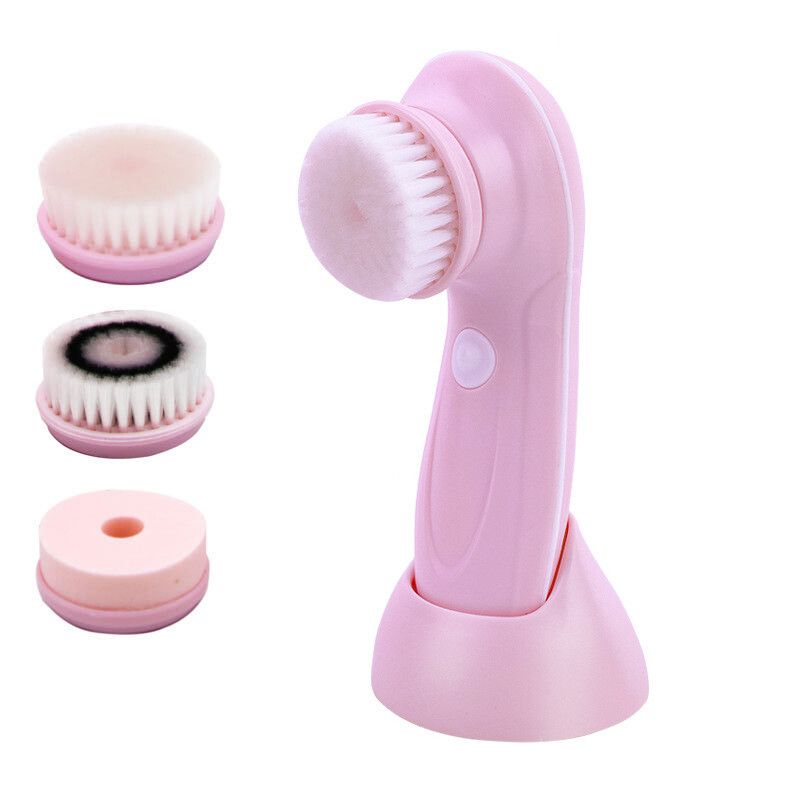 CEPILLO FACIAL RECARGABLE + 3 CABEZALES MODS-863 - ST - ROSA