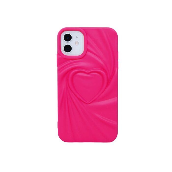 TPU MOD605 TEXTURA CORAZON - IPH 15 - XAEA - ROSA PASTEL