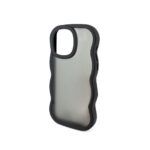 TPU MOD604 ONDULADO TRANSPARENTE - IPH 16 PRO MAX - XAEA - NEGRO