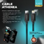 CABLE TIPO C - TIPO C MODX-097 - ATHENEA - XAEA - LILA - Imagen 3